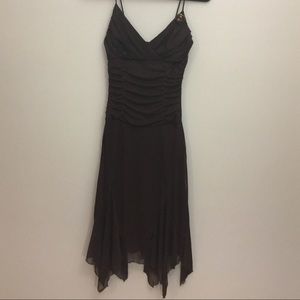 Brown Ruched Ruby Rox Dress with Sequin Rose